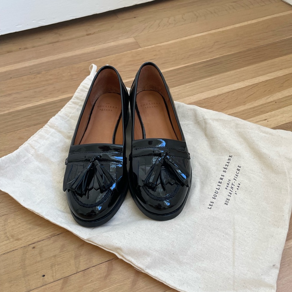 Sezane Black Loafers - Size 35 (Size 5)